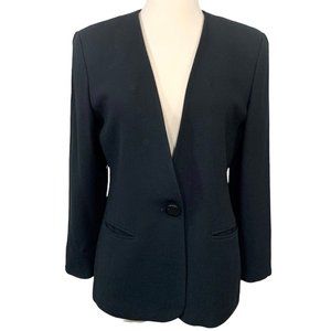 Christian Dior Vintage 80's Black Longline Suit Blazer